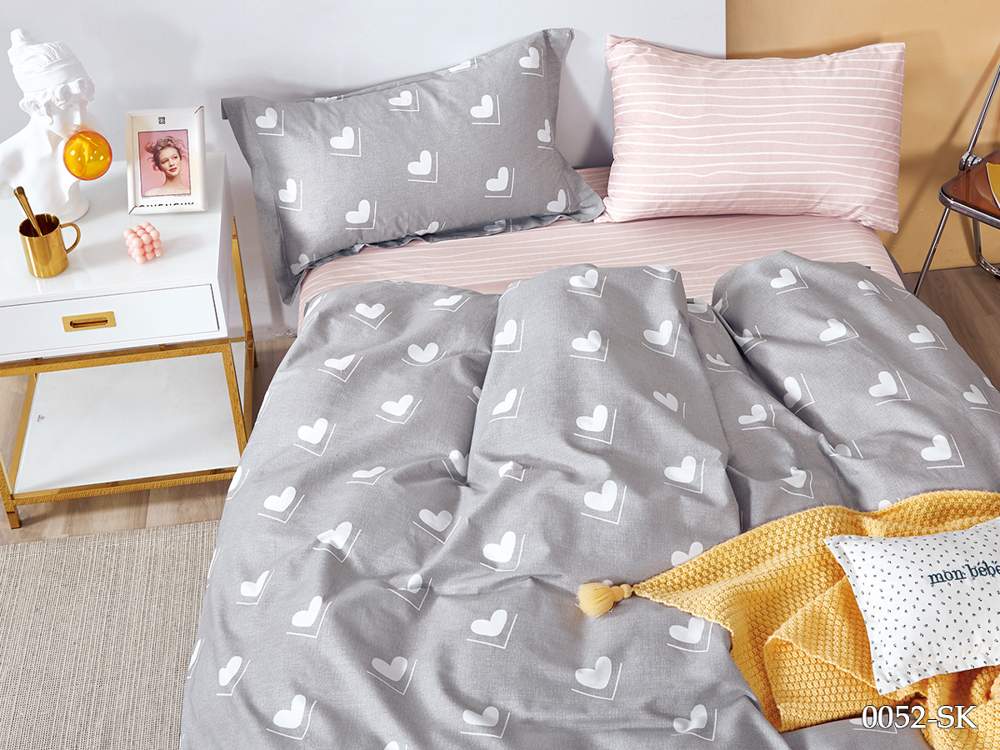 CLEO КПБ Satin de Luxe набивной дуэт (50*70, 70*70*2) 100% хлопок 41/0052-SK 