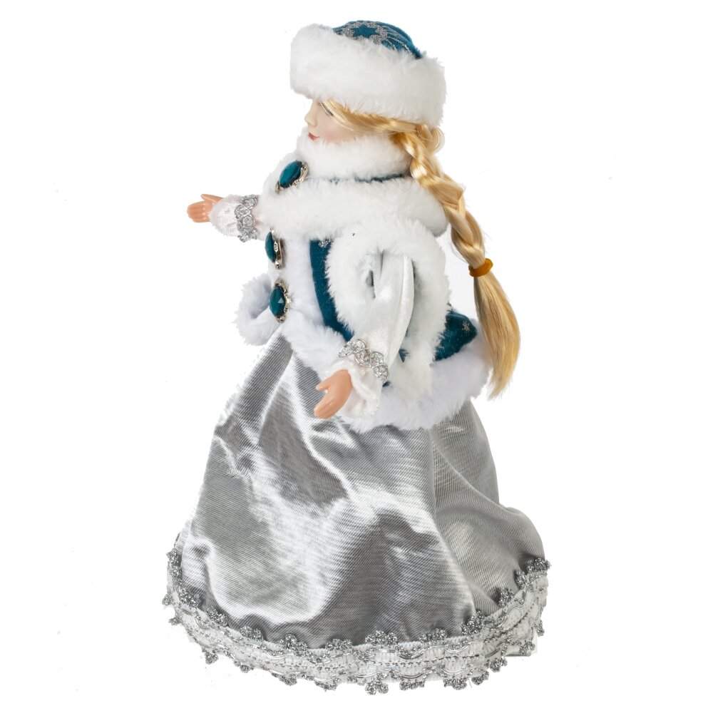 REMECO COLLECTION Снегурочка 822913 в синей шубке с емкостью д/подарка 18х13х33см