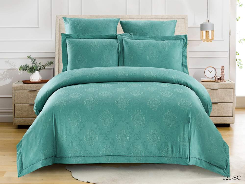 CLEO КПБ Soft Cotton жаккард евро (50*70,70*70) 70% хлопок/25% лен/5% тенсел 31/021-SC