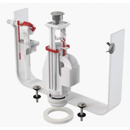 Комплект выпускной  SA08A 1/2" CHROM с 2-кн. бок.пласт.подв