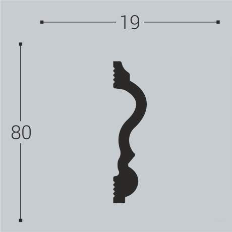 Молдинг XPS BD М 9 (80*19)/16