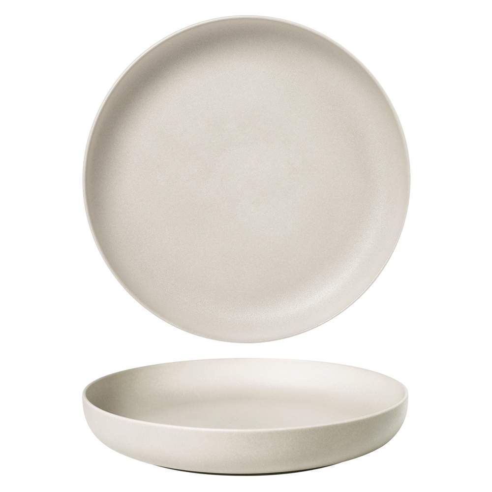 P.L. Noble Light Grey Тарелка с бортом 81229589 700мл d-21,5см h-3,5см фарфор (24/6)
