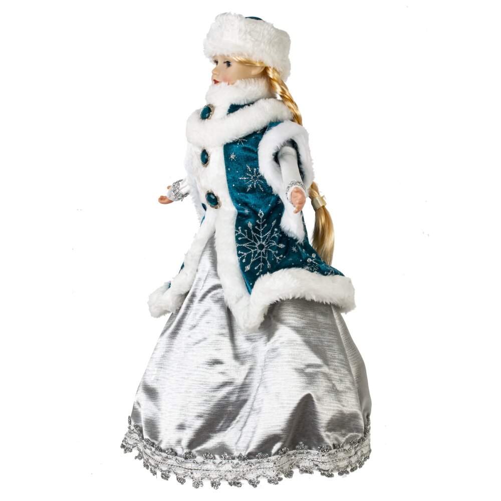 REMECO COLLECTION Снегурочка 822916 в синей шубке с емкостью д/подарка 20х14х45см