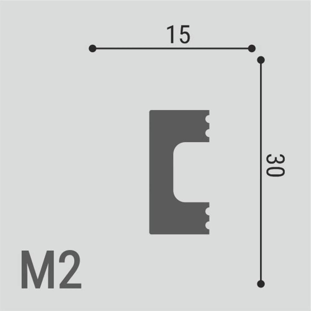Молдинг XPS POLYMER М 2 30*15/24