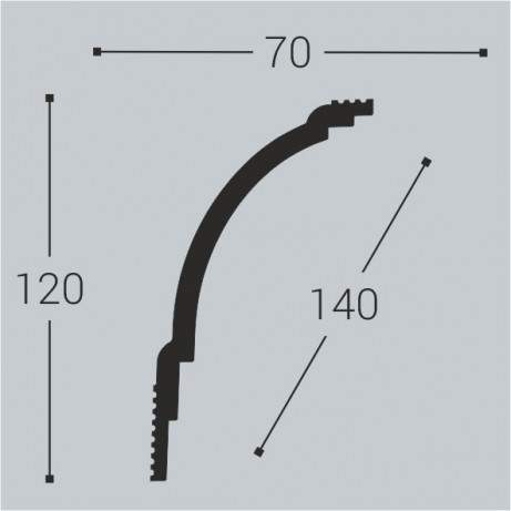 Карниз XPS BD К 18 (120*70)/12