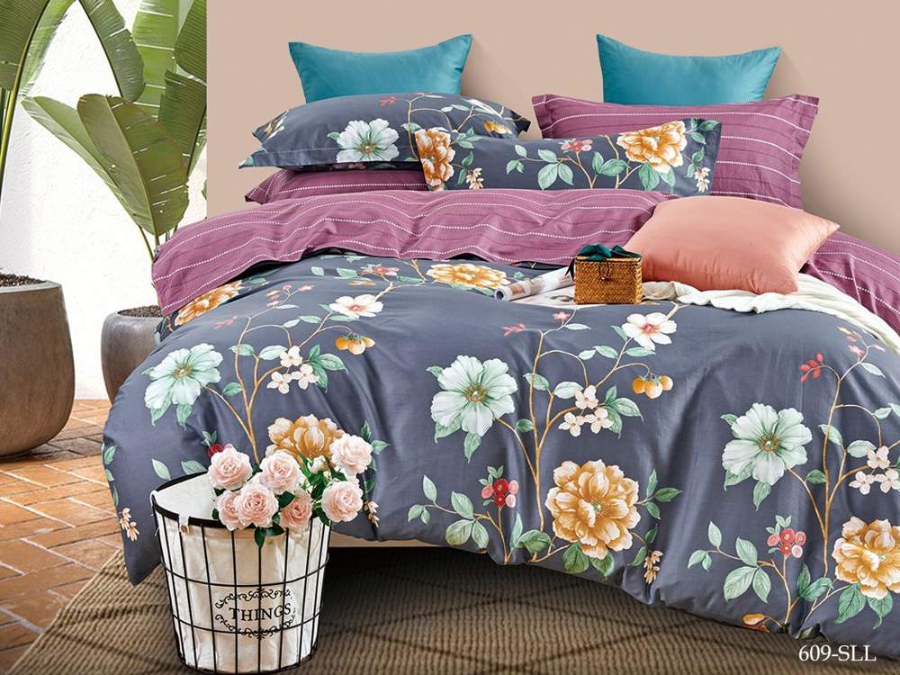CLEO КПБ Satin Lux набивной евро (50х70-2шт)  32/609-SLL крафт коробка 