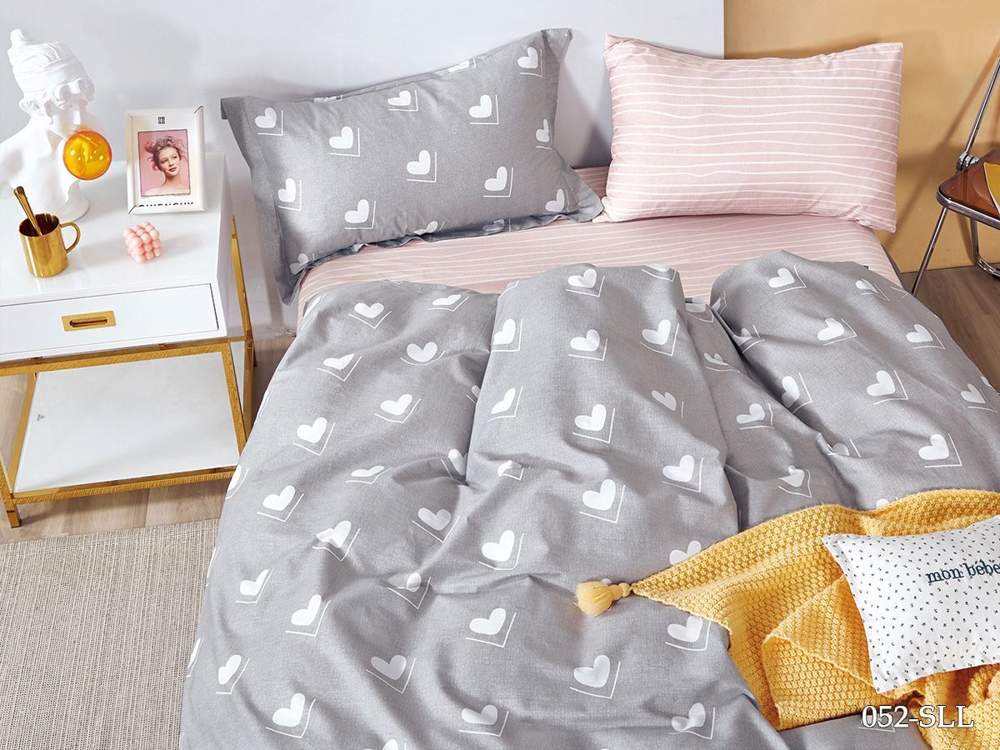 CLEO КПБ Satin Lux набивной 1,5сп ( 50х70-2шт)  16/052-SLL крафт коробка 