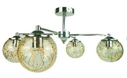 SBC-015-4-cht Люстра потолочная  015-4 хром-прозрачный 