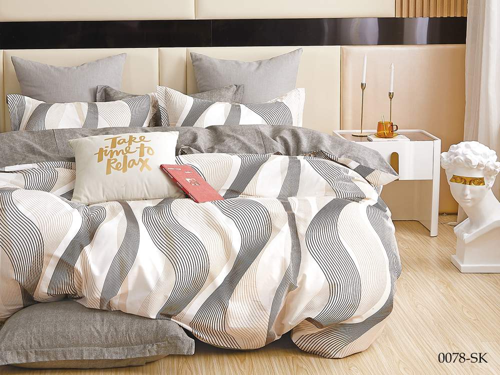 CLEO КПБ Satin de Luxe набивной дуэт (50*70, 70*70*2) 100% хлопок 41/0078-SK 