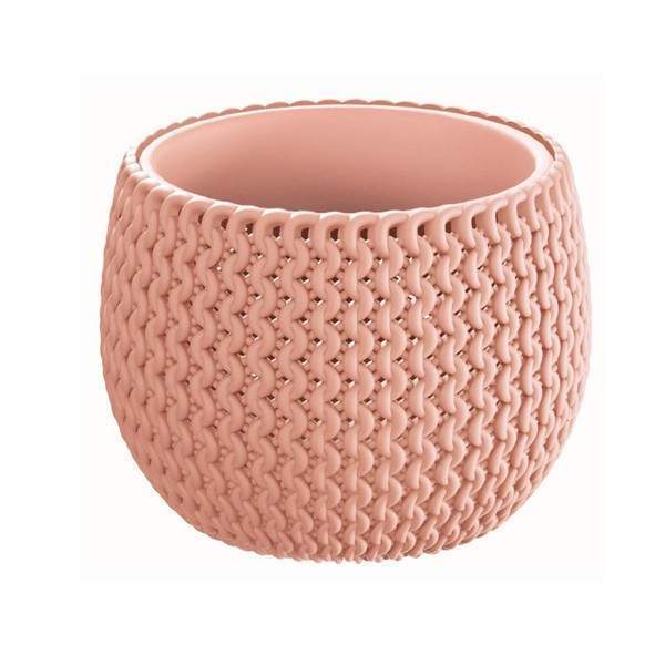 Кашпо Splofy bowl персиковый 29х29х19,5см(3,9л) с дренажной вставкой DKSP290-488U (Просперпласт)