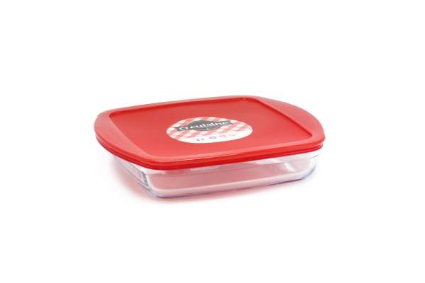 PYREX O CUISINE Блюдо квадратное с крышкой 1л 211PC00/1046 20x17x6см