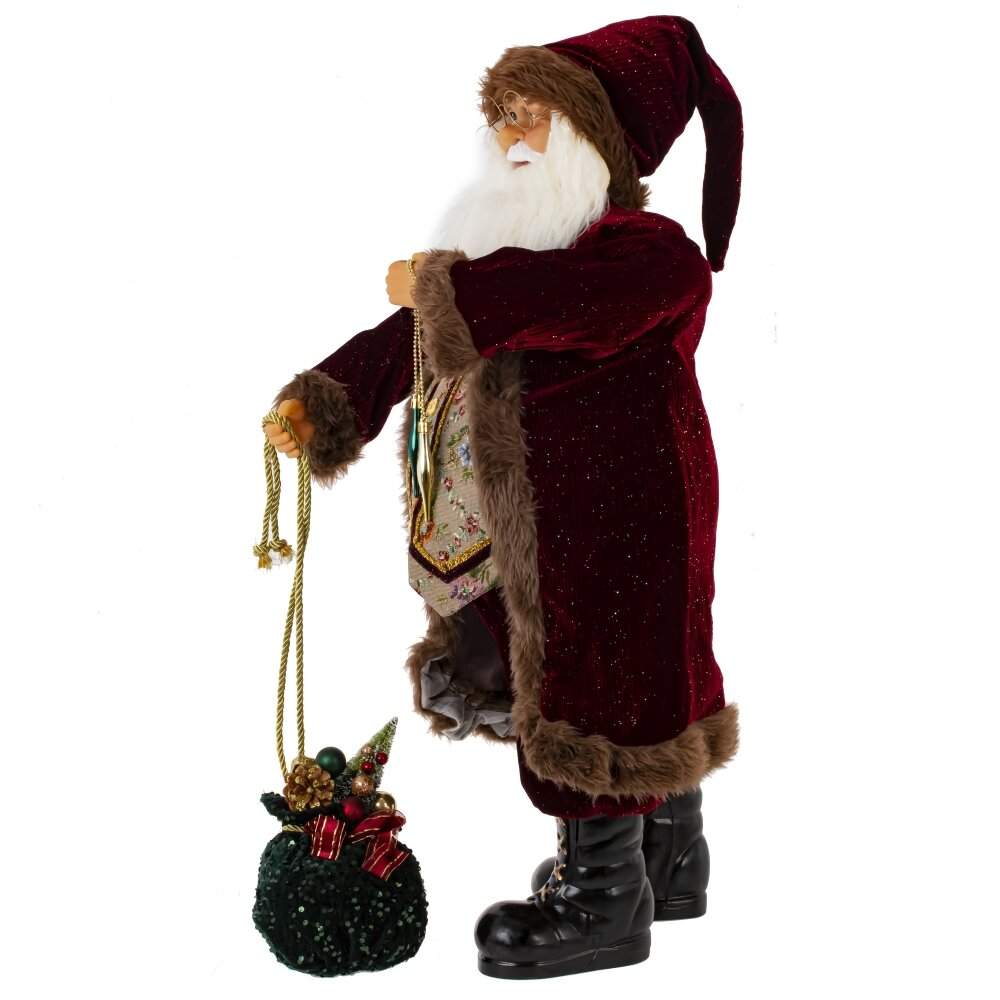 REMECO COLLECTION Дед Мороз 812809 Величественный Праздник бордо 42х37х109см