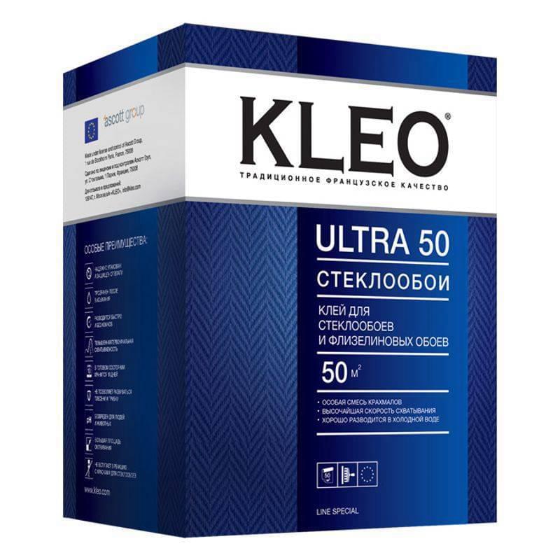 Клей KLEO ULTRA 50 для стеклообоев и флизелин. сыпучий 500гр