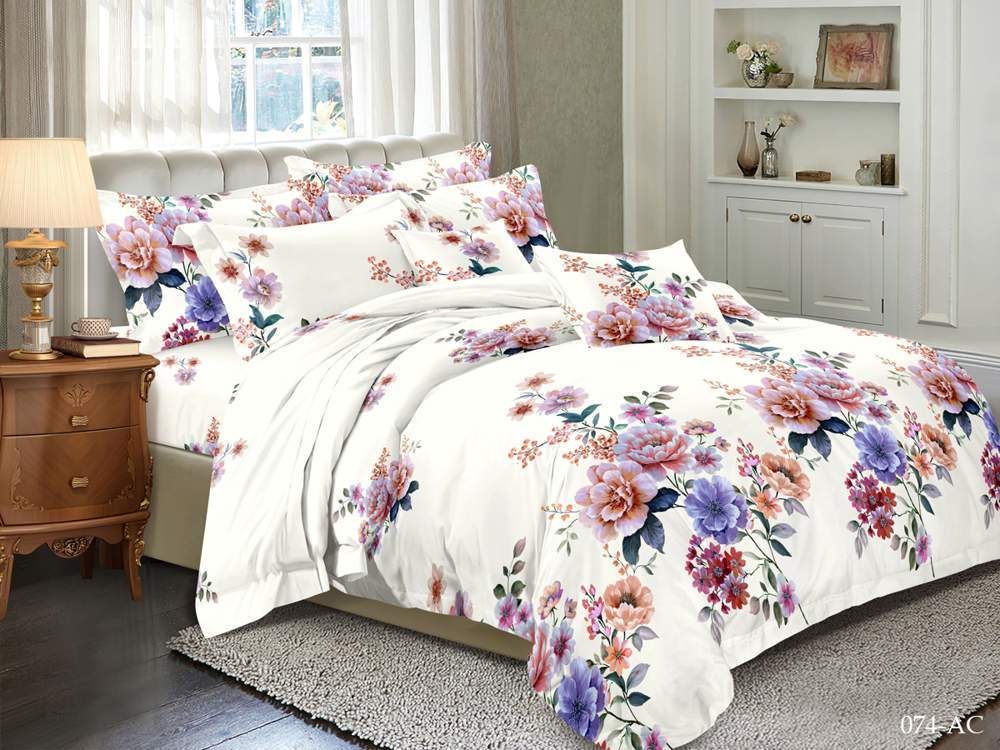 CLEO КПБ полисатин Art Color 2сп ( 70*70*2) 20% хлопок/40% вискоза/40% ПЭ 20/074-AC 