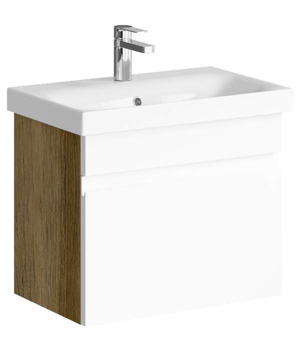 Тумба п/умыв. подвесн. Smart 60 Т6/DB  с рак Moduo 60 Slim дуб балтийский SRT0106DB