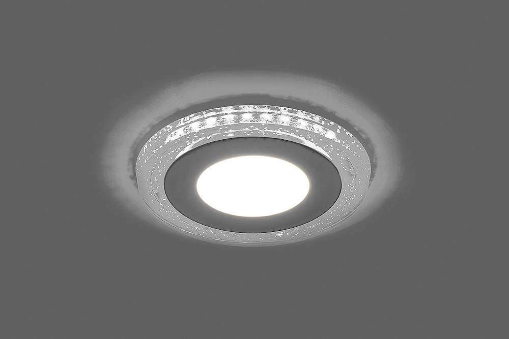 Свет-к встраив. светодиод. 9W 720Lm 4000К белый и подсветка 4000К AL2330  29587