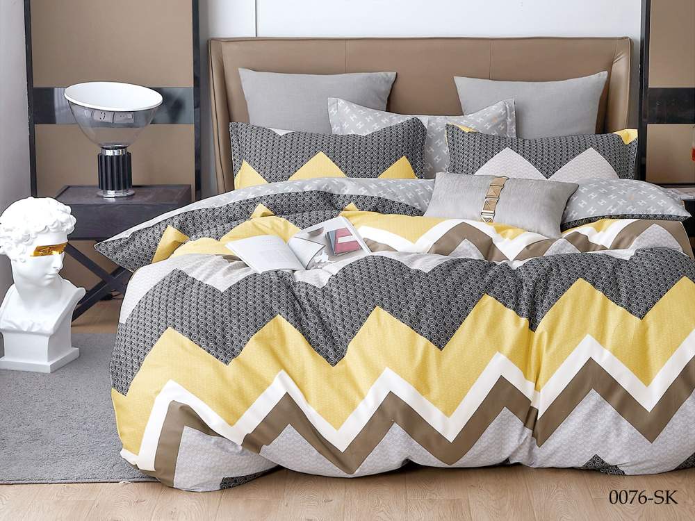 CLEO КПБ Satin de Luxe набивной дуэт (50*70, 70*70*2) 100% хлопок 41/0076-SK 