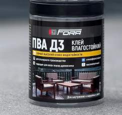 Клей ПВА D3 влагостойкий Fora 0.9кг