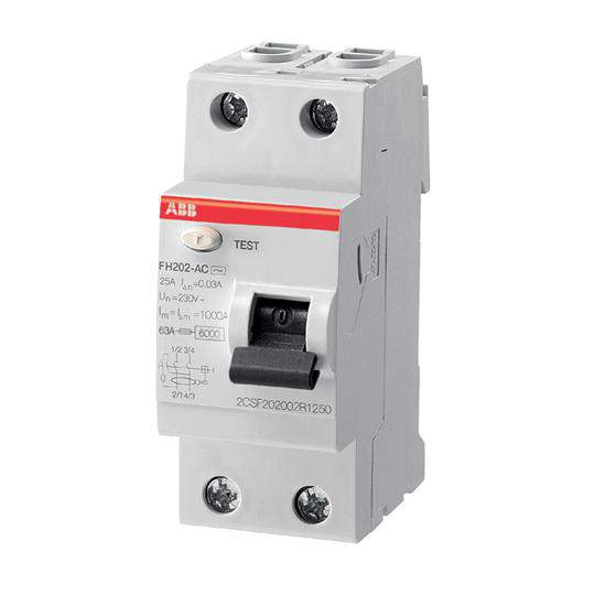 УЗО 2P ABB FH202AC 63A 30mA  (AC)   2CSF202004R1630