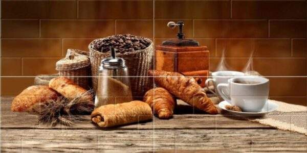 Брик  Кофе панно  кремовый  (4 в 1) 600х1200