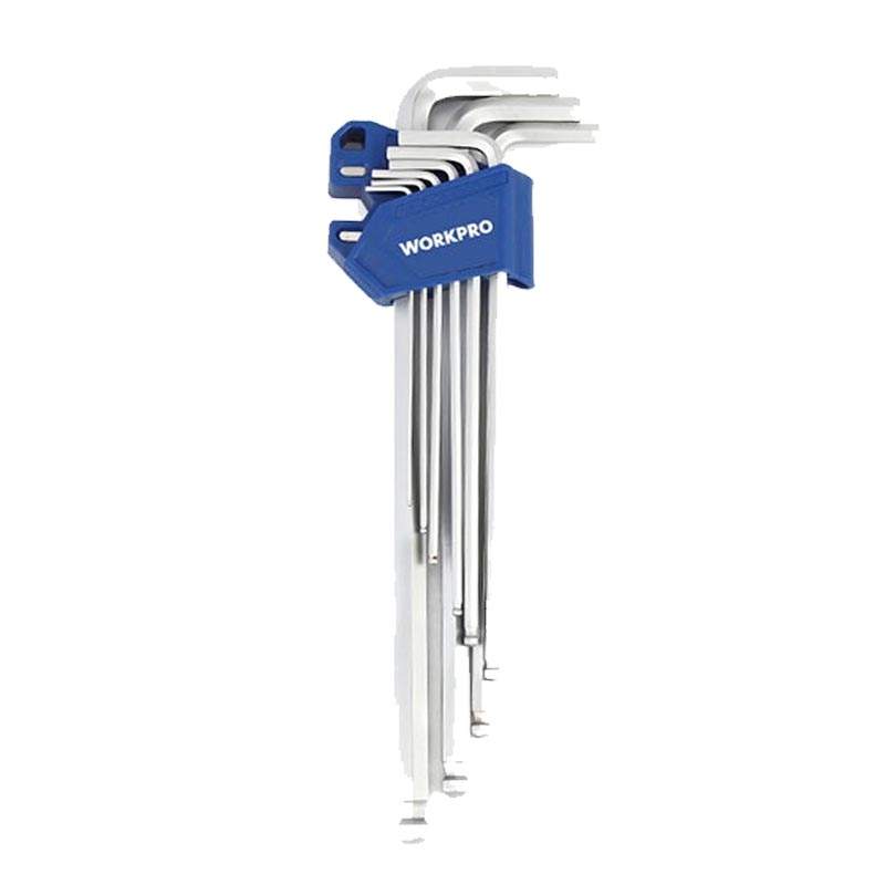 Набор ключей WORKPRO длинные шестигран. метрич. 9шт. WP222035
