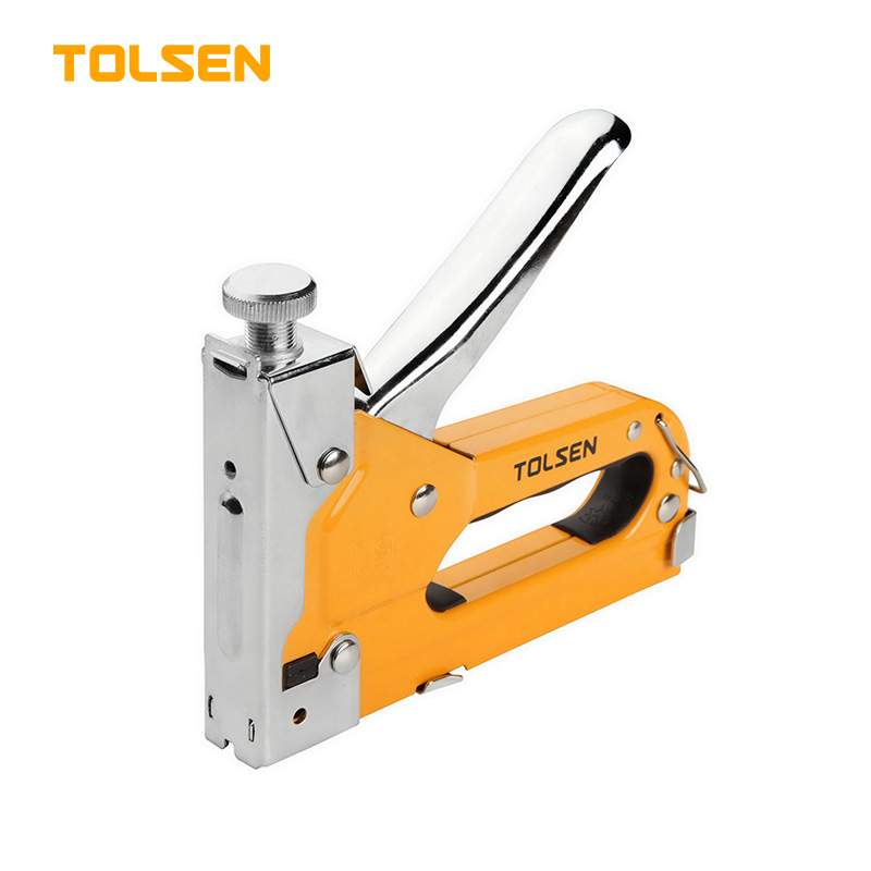 Степлер  TOLSEN тип скоб 140, 3 в 1 , 4-14мм, 28, гвозди 300, регул.удара  43021