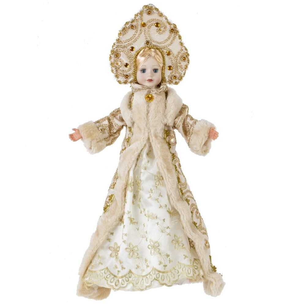 REMECO COLLECTION Снегурочка 779691 в золотой шубке с емкостью д/подарка 32х32х55см