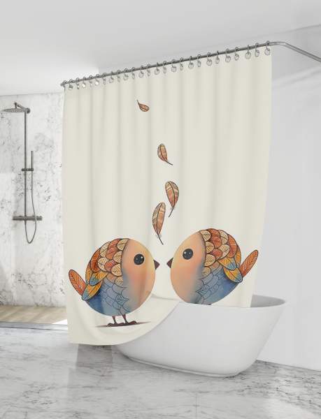 Штора д/ванн 180х200 Птички ВТ-829200  10769