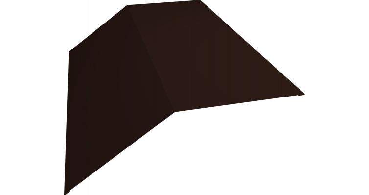 Планка конька плоского CT PE-foil  145х145  RAL 8017  /2м