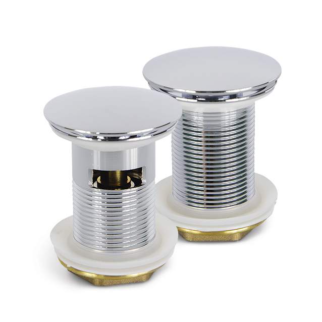 Донный клапан Redo с переливом, металлический, белый