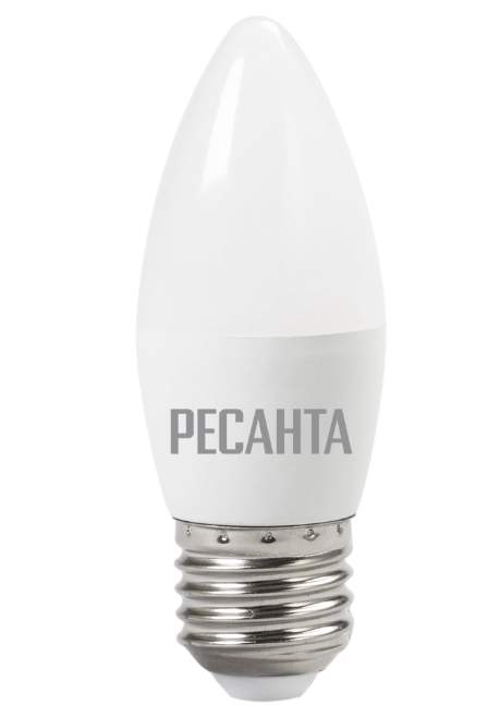 Лампа светодиод.LL-R-С37-6W-230-4K-E27 свеча,6Вт,нейтр.Е27 Ресанта