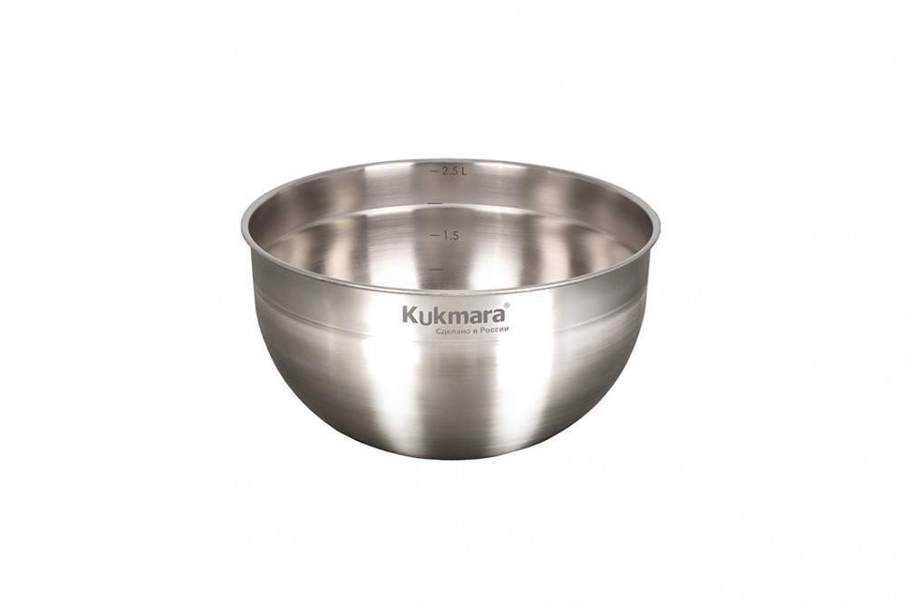 KUKMARA Миска 2,8л 200мм нерж.сталь бл2820