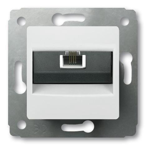 Розетка CARIVA 1-м. телеф. RJ11 бел. Leg773638 /61755