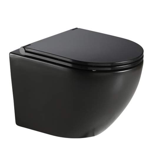 Унитаз Azario Grado подвесной безоб. в комплекте с сидением м/л AZ-0046-MB(ч 