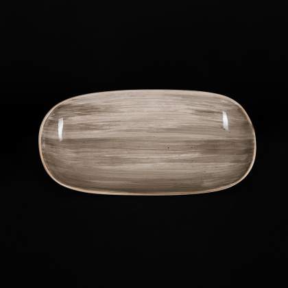 CORONE Natura серо-коричневый Блюдо фк0963 овальное 255х125