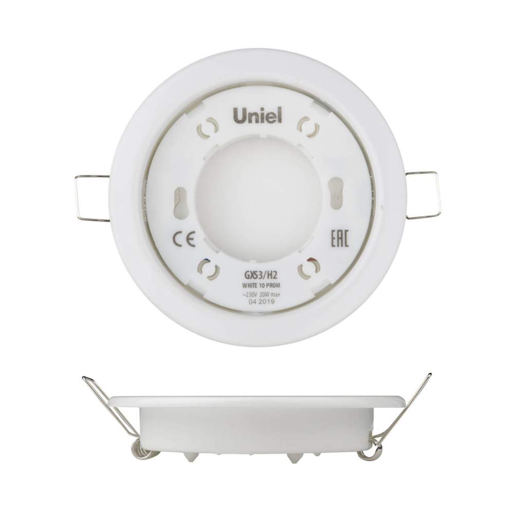 Светильник GХ53/H2 WHITE 10 PROM ЮНИЕЛ UL-00005051