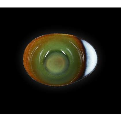 CORONE Verde синий/зеленый Салатник фк0723 овальный 450мл 185х135мм HL935870 (6/24)
