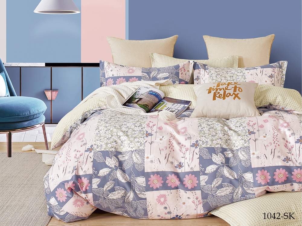 CLEO КПБ Satin de Luxe набивной дуэт (50*70, 70*70*2) 100% хлопок 41/1042-SK 