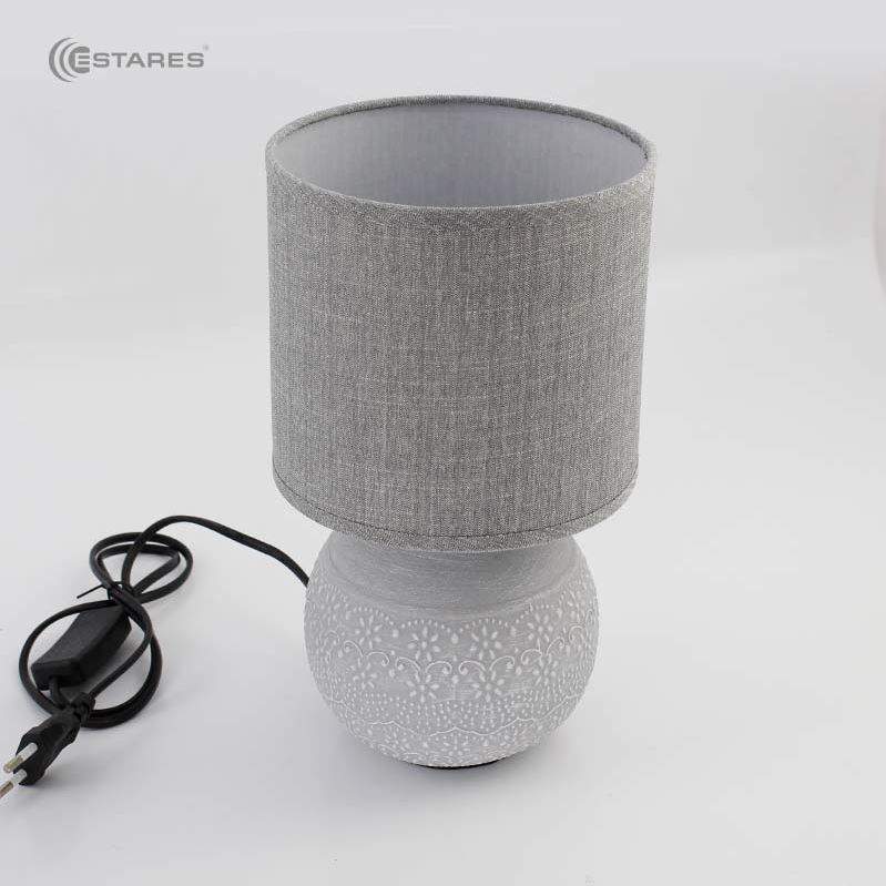 Лампа настольная ALFA 1xE14 R-125x150x265-GRAY/GRAY-220-IP20