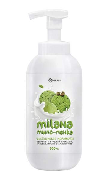 GraSS Мыло-пенка "Milana" слив.-фисташ.мороженое  0.5л  125421