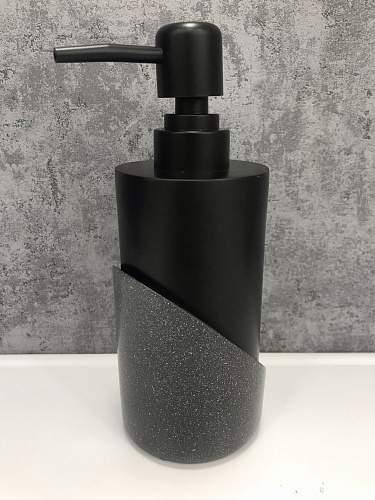 Дозатор д/жидкого мыла настольный,  Granit Dark, полирезин FOR-GRD021