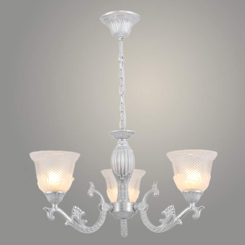 Люстра 74630/3 WT+SL бел.с серебр 3x40W  E27 GNV24