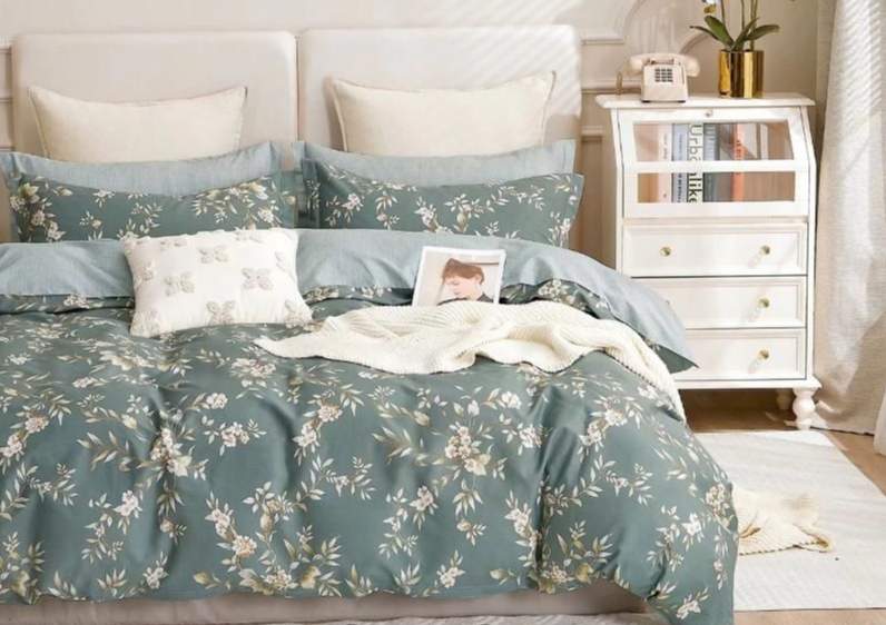 CLEO КПБ Satin de Luxe набивной евро (50*70*2 70*70*2) 100% хлопок 31/0090-SK 