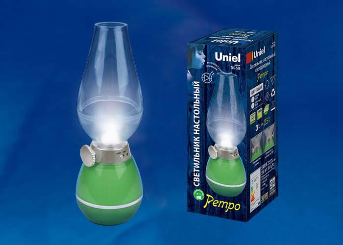 Светильник настол. РЕТРО Uniel TLD-538  Green/LED/80Lm/5500K/Dimmer  UL-00001502