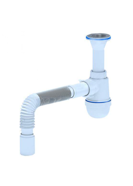 Сифон Ани 1 1/4*40  нерж. вып., с гт 40х40 (С2005)