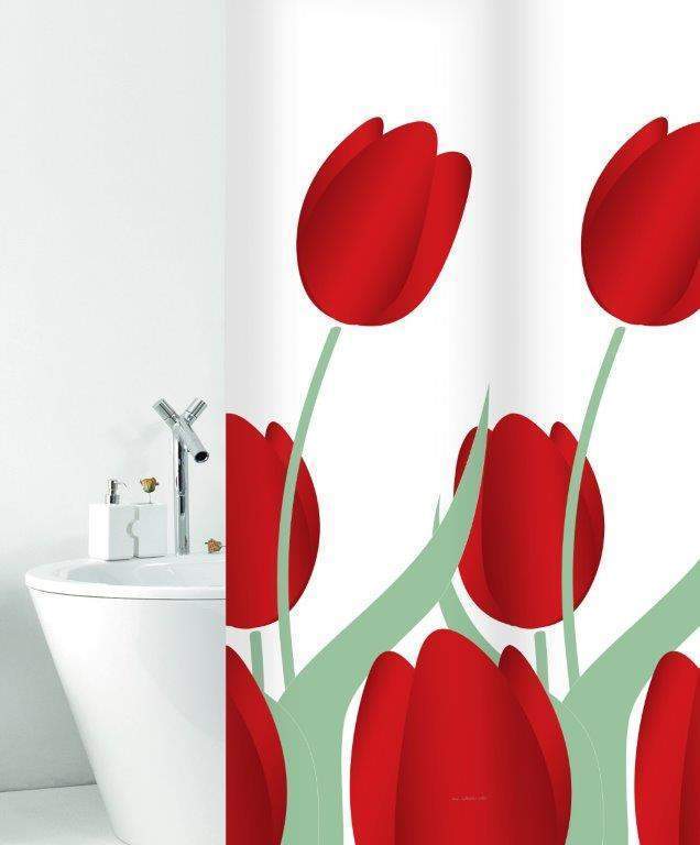 Штора д/ванн 180х200 Tulipano verde  10286