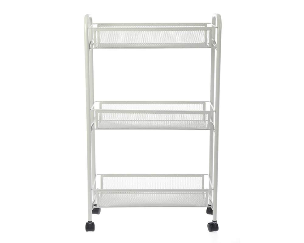 Полка/этаж. д/кухни,ван. СЕРЫЙ 3-х яр. 44х17 h69,5 Ладья-1 сетч.корз.  Э 289 С 265450