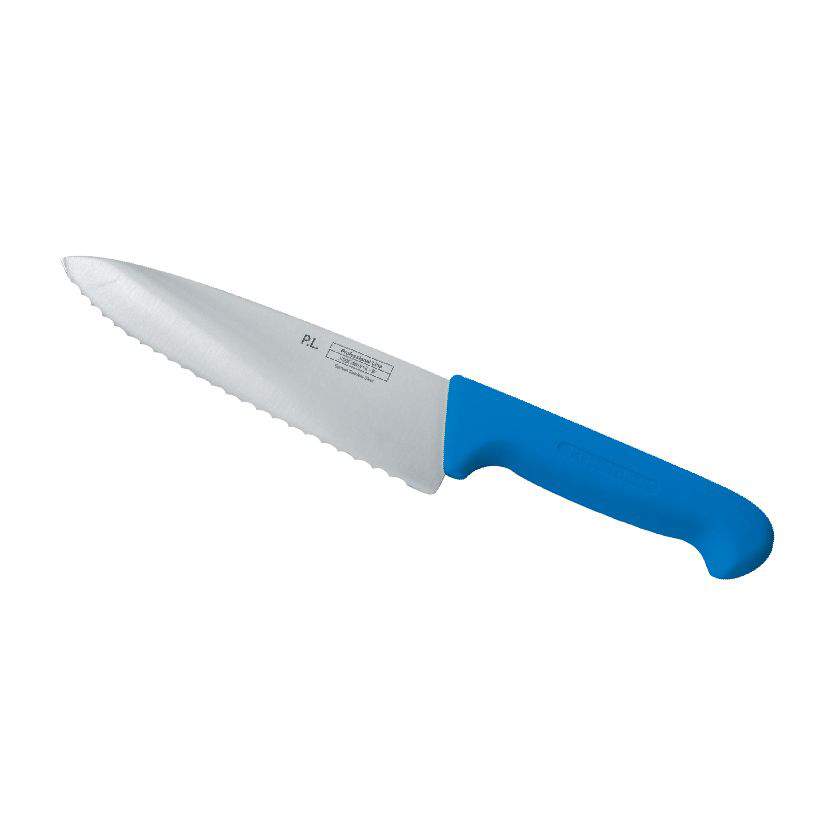 P.L. Proff Cuisine Нож 99002255 25см синяя ручка волнистое лезвие KB-7501-250S