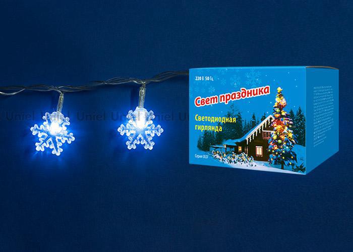 Гирлянда с/д ULD-S0280-020/DTA White IP20 Snowflakes  2,8м  Снежинки 07923