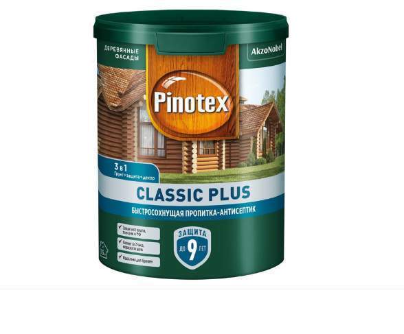 Пропитка Pinotex / Omnitex Classic Plus  3 в 1  Лиственница  0,9л  5727618